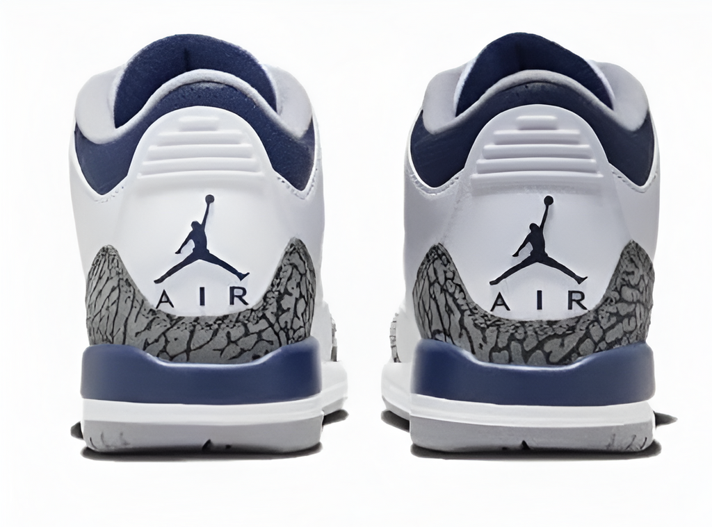 Jordan Big Kid 3 Retro Blanco/Azul marino medianoche